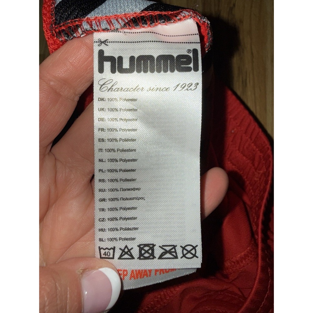 Hummel Shorts Men's Size Medium M Red Black Polyester Comfortable - Picture 5 of 5